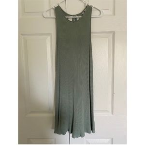 Francesca's Alga Army Green Sleeveless Ribbed Dress - Size M
